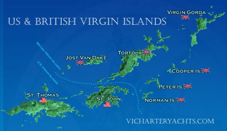U S Virgin Island Map 106