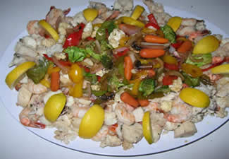 seafood scampi platter